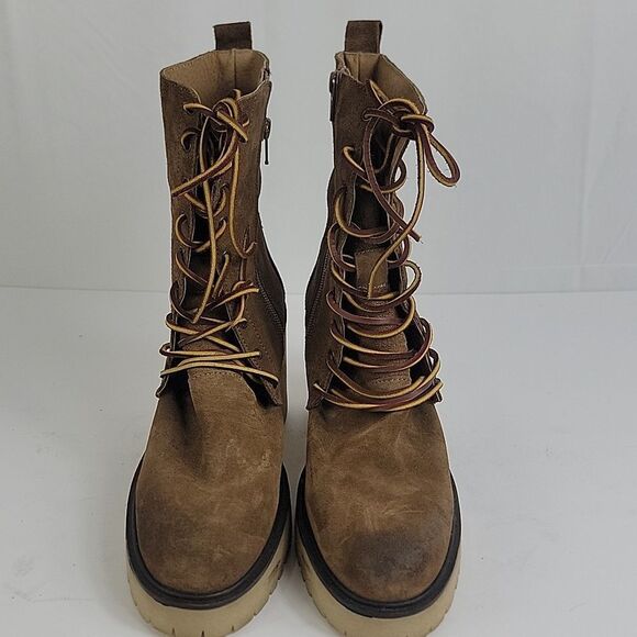 Free People Dylan Lace-Up Suede Leather Women's Boots - Picture 8 of 13
